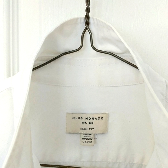 Club Monaco Slim Fit White dress shirt 100%Cotton (COPY) - Picture 1 of 7